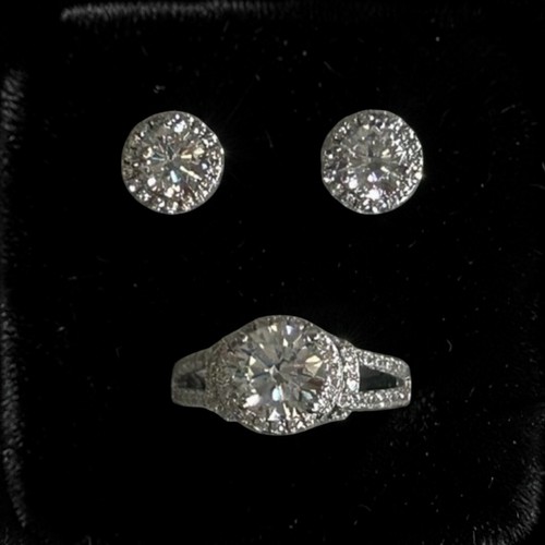Set orecchini diamonique - set,