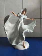 Wallendorf-Statuina in porcellana-Danzatrice-Onde del Danubio-Mod 1940