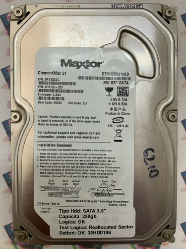 Hard disk usato sata - usato, 3,5"