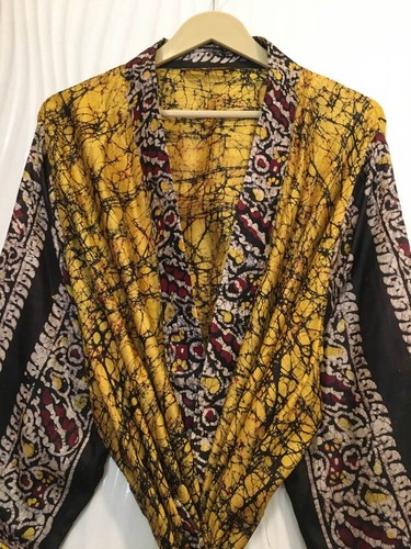 Abito lungo kimono - giallo, pura