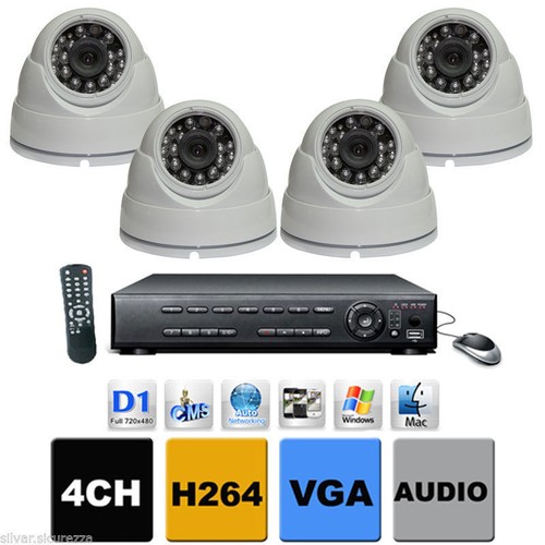 Kit completo cablato dvr - dvr, 4