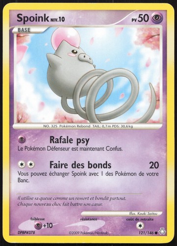 Carte pokémon spoink - spoink, 121/146