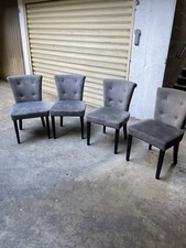 SEDIE STILE VINTAGE VELLUTO POLTRONCINA DESIGN 4 PEZZI SEDIA DESIGN