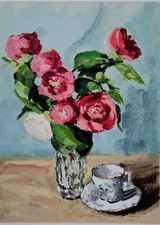 Colantuoni Luigi Serigrafia Firmata arte figurativa Fiori quadro arredo casa per