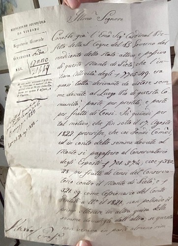 Piego lettera viterbo monte - piego,