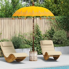 Ombrello balinese con base Giallo Patio Ombrelloni Esterno Tenda solare vidaXL