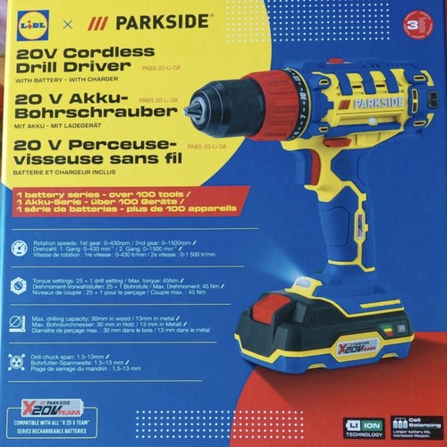 Parkside pabs x20v 20v - li,