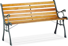 Panca Da Giardino, 2 Posti, Con Listelli, Ghisa, HLP 73,5 X 126 X 52,5 Cm, Color