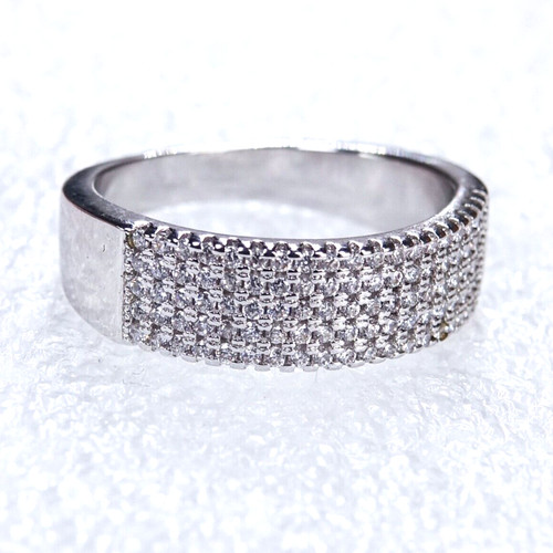 Anello fascia oro bianco - a,