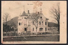 Hohenschwangau, Villa Aurora con vista sulle montagne, cartolina 