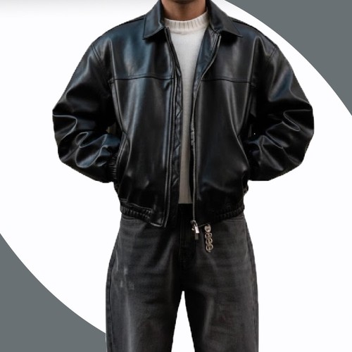 Bomber uomo oversize pelle - bomber,