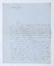 Lettera con autografo di Cesare Cantù scrittore letterato e politico - 1841