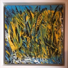 Quadro “Natura “dipinto a olio su tela 40 x 40 cm senza cornice