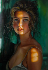 Dipinto olio donna originale