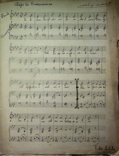 Musica originale manoscritta: Dopo la comunione - Vieni Gesù deh vieni!