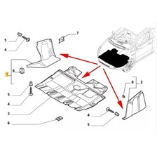 CARTER RIPARO MOTORE - USATO - ORIGINALE - FIAT  PUNTO EVO -  ABARTH - ALFA MITO