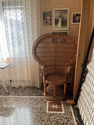 Poltrona vintage vimini - poltrona,
