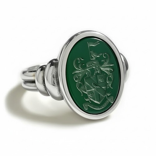 Anello con stemma - , di