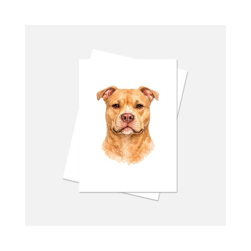Pitbull dog notecard - dog, vuoto