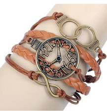Bracciale Multistrato Marrone Orologio Manette Infiniti Rebel Freedom Cord Bracelet