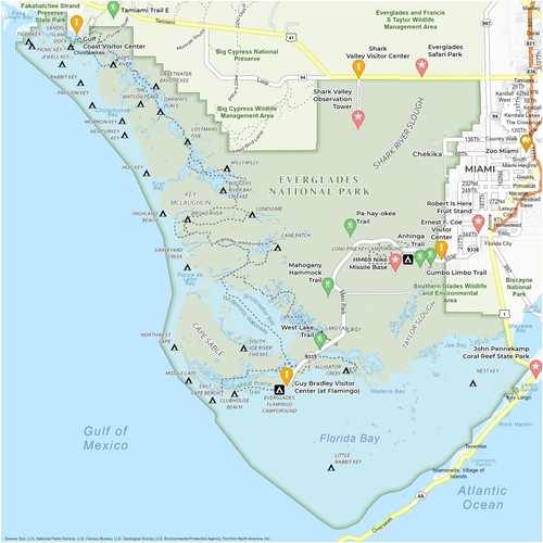 Mappa parco nazionale delle - nazionale,