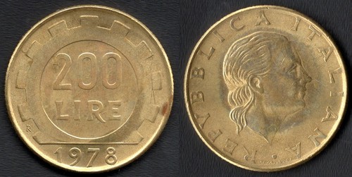 Italia 200 lire 1978 - italia, lire,