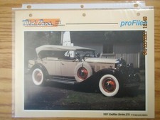 Vintage Old Cars Weekly proFiles Color Fact Sheet 1931 Cadillac 370 8-1/2" x 11"