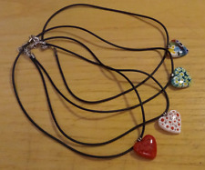 Collana Murrina ciondolo in vetro con laccio caucciù