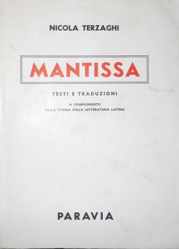 Mantissa letture latine a - letture,