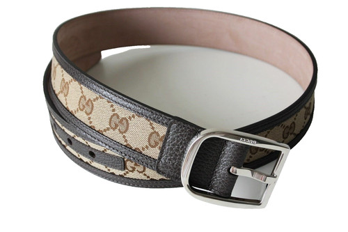 Gucci cintura pelle canvas - gucci,