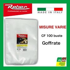 BUSTE SACCHETTI UNIVERSALI SOTTOVUOTO GOFFRATI VARIE MISURE CF 100 BUSTE REBER