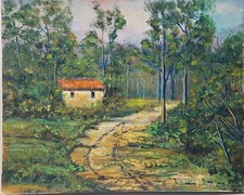 Quadro dipinto olio paesaggio Baldissero (TO) di Ellena Walter 