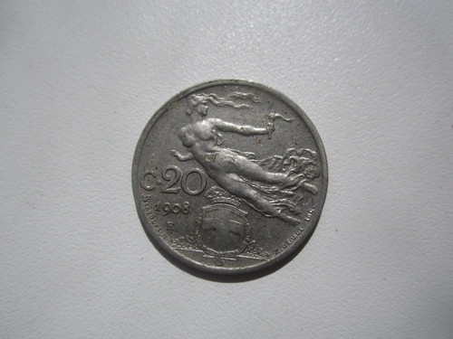 1908 italia centesimi - 1908, 20
