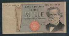Banconota Lire 1000  Verdi