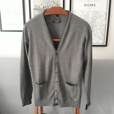 NUVOLARI MAGLIONE CARDIGAN UOMO VISCOSA GRIGIO TG L