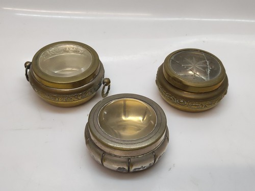 Scatole ottone e vetro - ,