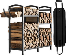 Scaffale per Legna Da Ardere in Metallo Con Design a Strati, Interno: Scaffale p