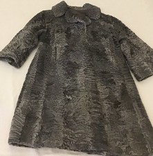 CAPPOTTO IN PELLICCIA DI PERSIANO GRIGIO ORIGINALE.