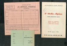 Rallye 1955 ACI Trento 9 Stella Alpina Coppa S. Manci Regolamento e altro.. 16