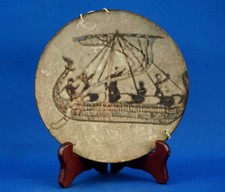 Piatto rame smaltato fuoco