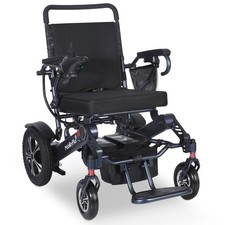 MobilityPlus+ Sedia a Rotelle Elettrica Leggera Blu | Pieghevole Istantaneo, 24kg, 4mph