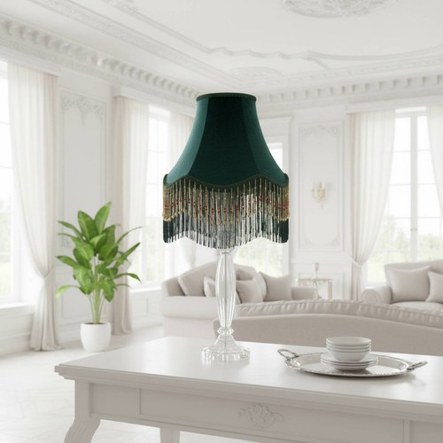Paralume con frange look - con,