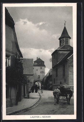 Cartolina lauffen neckar - lauffen, a.