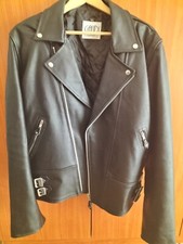 Giubbotto Uomo Giubbino Biker Giacca Casual Chiodo Nero . Imbottitura in lana...