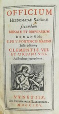 MESSALE ET BREVIARIUM ROMANUM