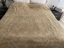 COPERTA LANA MATRIMONIALE BEIGE VINTAGE ANNI '60-70 MISURA 206x227 cm CIRCA