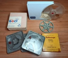 Lotto 3 Bobine Film Super 8 mm / 60 m. GRASSO con Custodie & scatole + 2 Omaggio