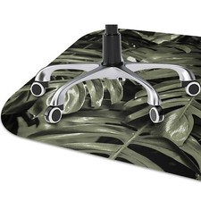 Tappetino protezione pavimento mobili sotto sedia scrivania decorazione foglie di banana 120x90