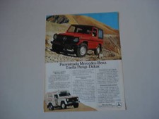 advertising Pubblicità 1983 FUORISTRADA MERCEDES RALLY