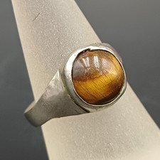 OCCHIO DI TIGRE ANELLO ALLUMINIO IN STILE ETNICO